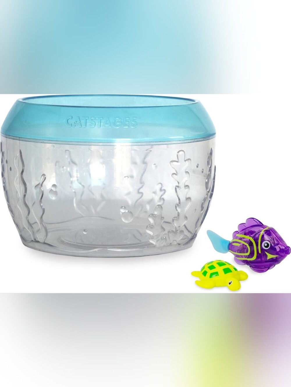 Catstages Meow-smerizing Fish Bowl Interactive Cat Toy-Electronic Swimming Fish
